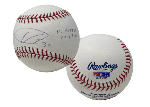 Ubaldo Jimenez Autographed "No Hitter 4-17-10" Official Baseball PSA