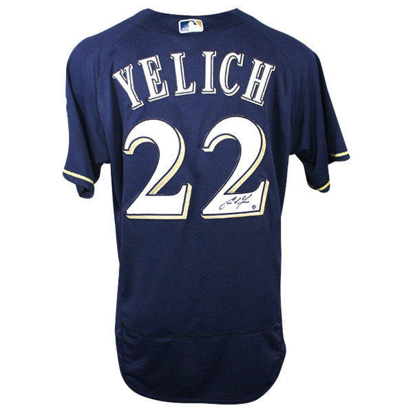 CHRISTIAN YELICH Autographed Milwaukee Brewers Authentic Majestic White  Jersey STEINER - Game Day Legends