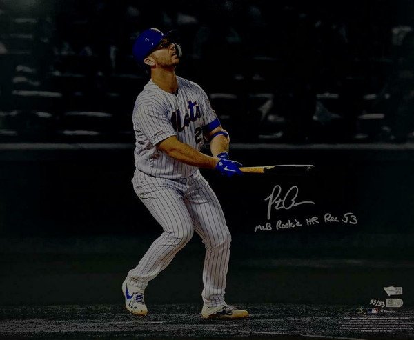 Pete Alonso Autographed New York Mets 16x20 Photo Polar Bear Fanatics