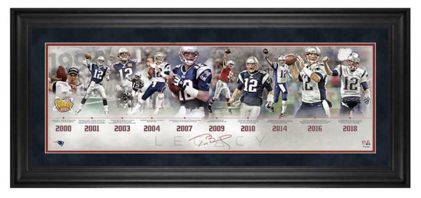 TOM BRADY Autographed New England Patriots In Focus 20 x 24 Framed  Photograph FANATICS - Game Day Legends