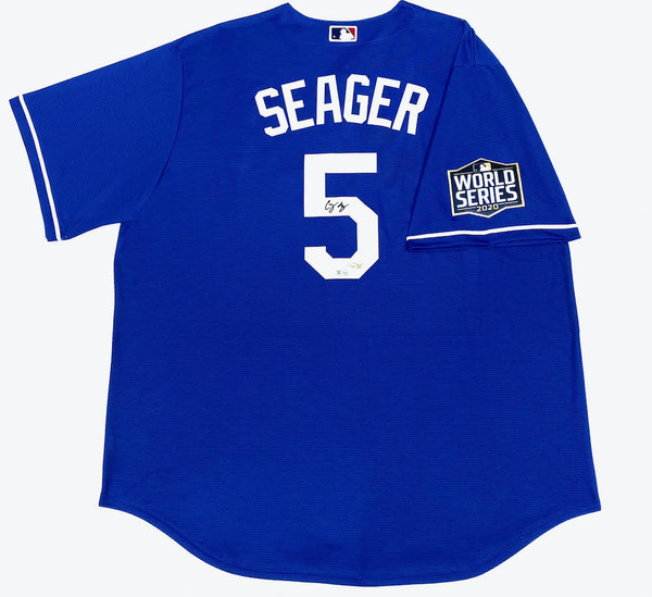 Nike Authentic Los Angeles Dodgers Corey Seager Jersey w/ Gold VII