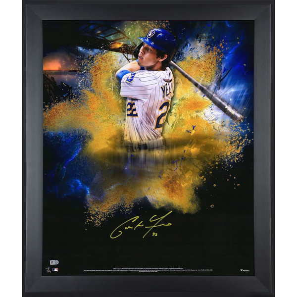 CHRISTIAN YELICH Autographed '2018 Stat' Authentic Blue Brewers Jersey  STEINER - Game Day Legends