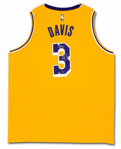 ANTHONY DAVIS Autographed Los Angeles Lakers Icon Edition Swingman Nike  Jersey With Dual Championship Embroidered Patches UDA - Game Day Legends