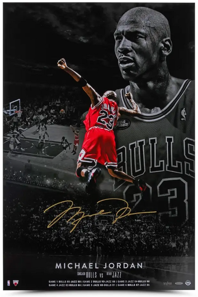 1990's Michael Jordan Signed Limited Edition UDA Poster.