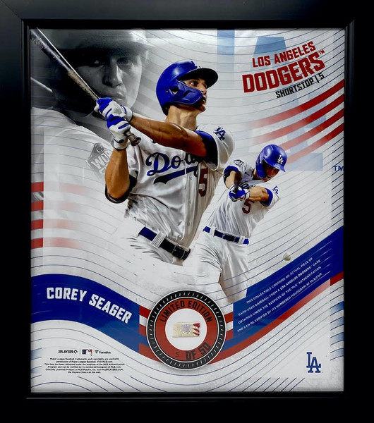 COREY SEAGER Autographed Los Angeles Dodgers Nike 2020 MLB World Series  Champions Logo Patch Blue Jersey FANATICS - Game Day Legends