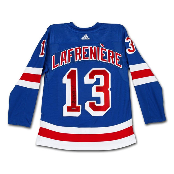 Alexis Lafrenière Autographed Authentic New York Rangers Adidas White Jersey
