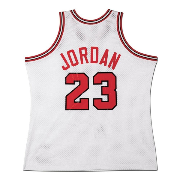 Michael Jordan Autographed & Inscribed 1995-96 White Chicago Bulls  Authentic Mitchell & Ness Jersey