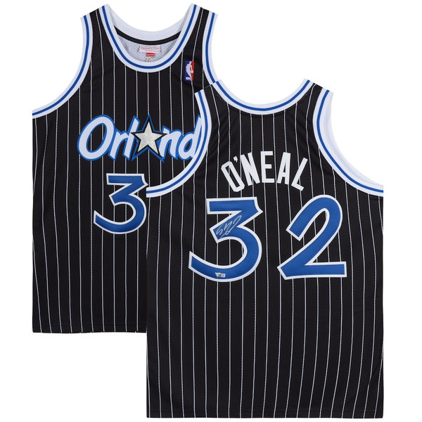 SHAQUILLE O'NEAL Autographed Orlando Magic Blue M&N Jersey FANATICS