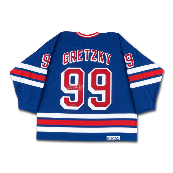 WAYNE GRETZKY Autographed Vintage Throwback White CCM New York Rangers  Jersey UDA