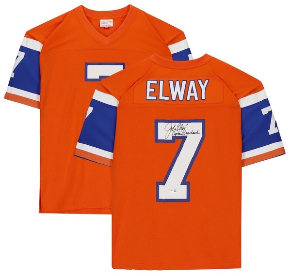 BRONCOS JOHN ELWAY AUTOGRAPHED AUTHENTIC M&N THROWBACK JERSEY WOMEN'S –  CollectibleXchange