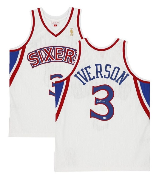 Allen Iverson Front Signed Philadelphia 76ers Jersey