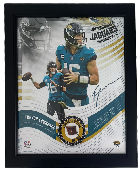 Trevor Lawrence Jacksonville Jaguars Framed 15 x 17 Player Collage with a  Piece of Game-Used Ball