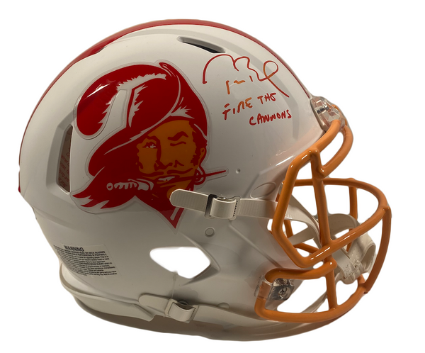 TOM BRADY Autographed Patriots / Bucs Mashup Authentic Helmet FANATICS LE 12