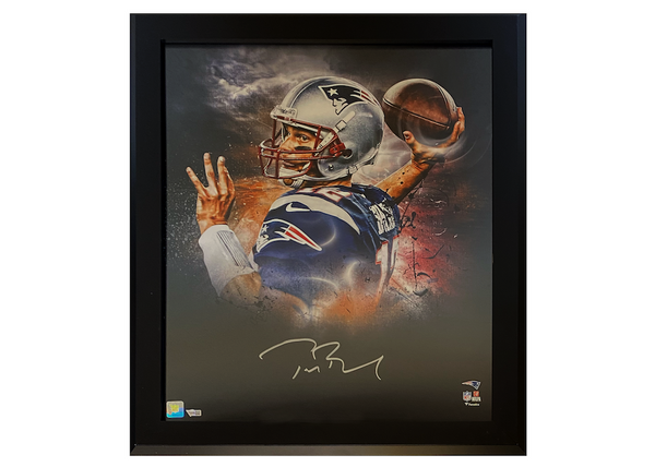 Tom Brady & Aaron Rodgers // Autographed Photograph // Framed