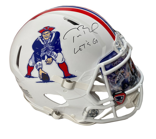 TOM BRADY Autographed Bucs Throwback Custom Visor Authentic Helmet FANATICS  - Game Day Legends