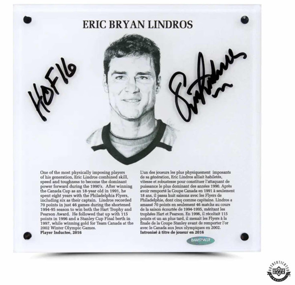 Eric Lindros Autographed and Inscribed “The Big E” 20x24 Image