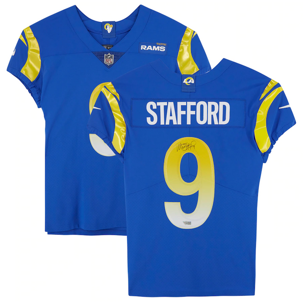 Autographed Los Angeles Rams Matthew Stafford Fanatics Authentic Royal Nike  Elite Jersey