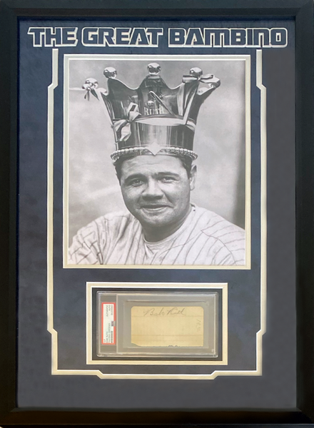 Babe Ruth Yankees 33.5 x 37.5 x 2 Custom Framed Shadowbox