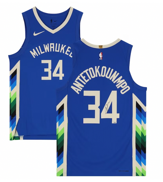 Giannis Antetokounmpo Signed Autographed Cream City Edition Swingman J –  E-5 Sports