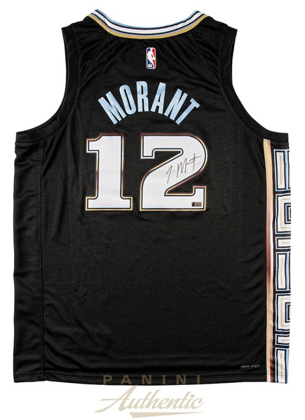 Ja Morant Signed Blue Nike Memphis Grizzlies Swingman Basketball Jersey JSA