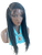  Fully hand braided cornrow lace front wig Emma  color #1 in 20"