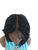 Fully hand braided lace front wig - Short Bob Annie Color #1 in 6"
