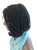 Fully hand braided lace front wig - Short Bob Annie Color #1 in 6"