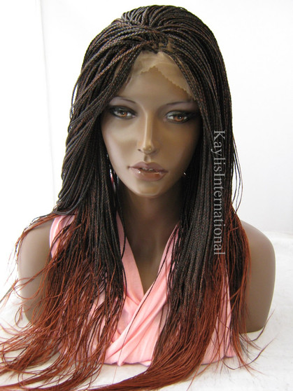 Fully hand braided lace front wig - Hannah color Ombre 350  in 22"