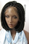  Fully hand braided lace front wig - Short Bob Annie Color #1 in 8"