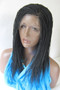   Fully hand braided lace front wig -Micro Braids Hannah  Color #1 in 14"