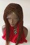 13 x 5 Hand Braided lace front wig Micro Twists- Hope #30/4 Auburn  in 16"