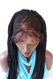 13 x6 Fully hand braided cornrow lace front wig Tania color #1 in 22"