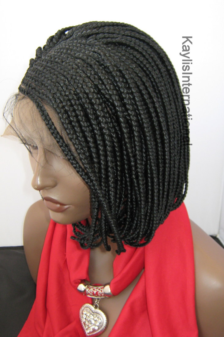 Box Braids Fully Hand Braided Lace Wig- Bob Style (#1) Box Braids