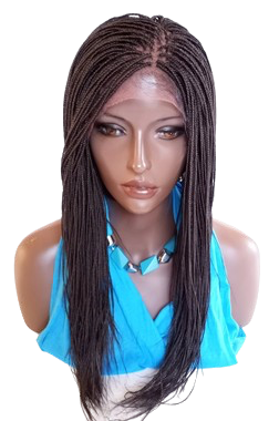 13x6 Fully hand braided lace front wig Hannah Color #2 in 16  display picture 1