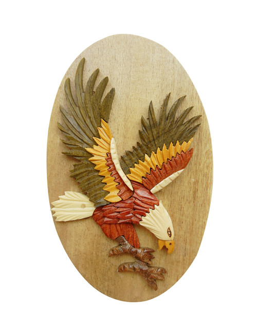 Oval Flying Bald Eagle Puzzle Box