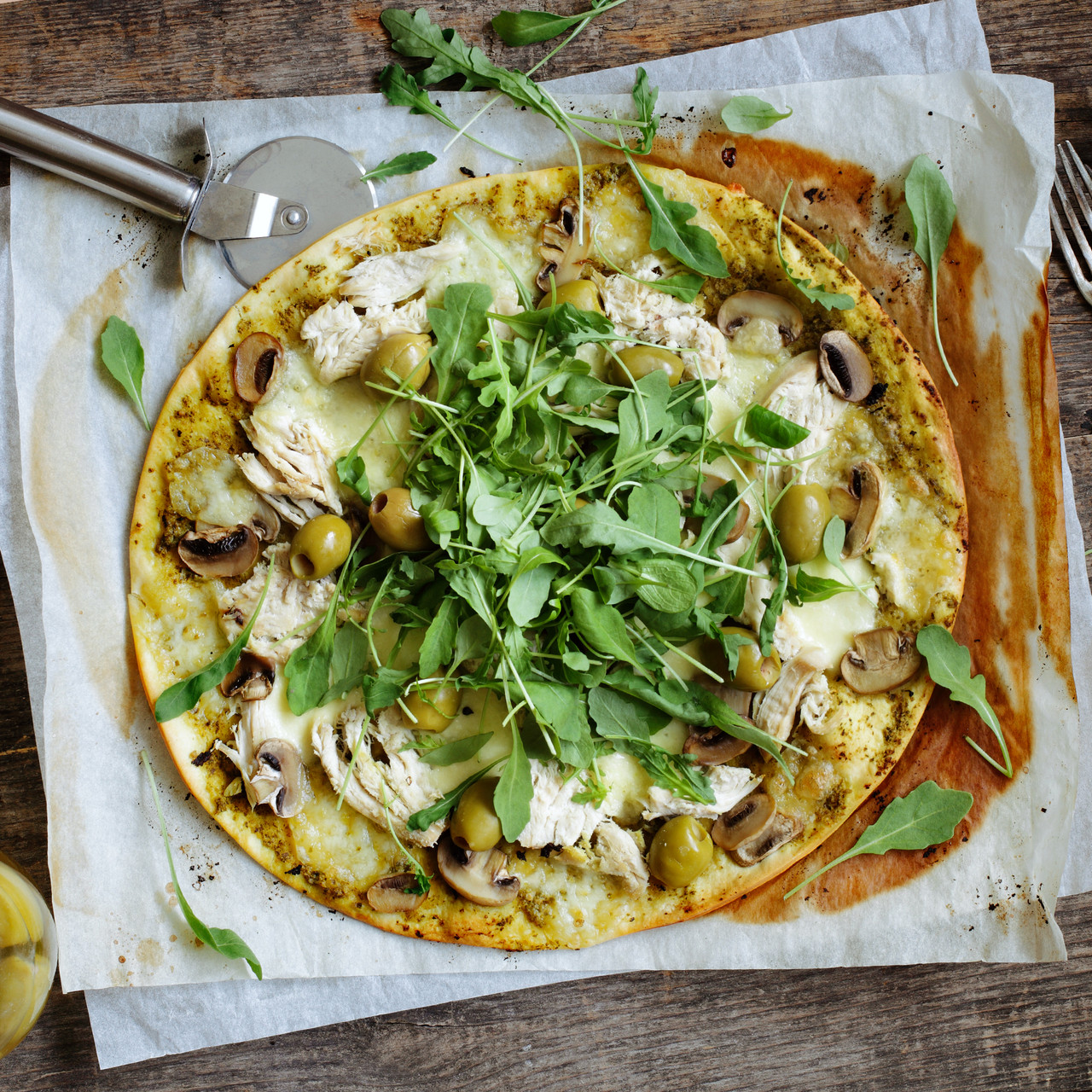 Marinated Mushroom Flatbread Pizza Jake & Amos