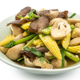 Stir-Fried Mushrooms and Baby Corn