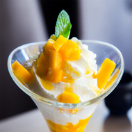 No-Churn Vanilla Peach Ice Cream