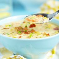 Winter Shrimp Chowder with Corn Relish