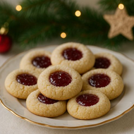 Holiday Thumbprint Cookies