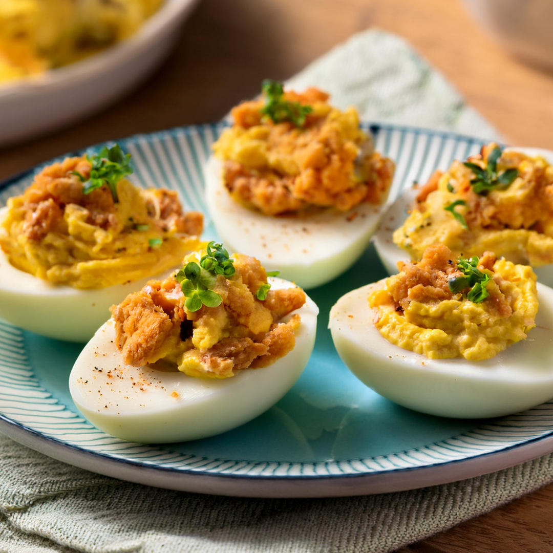 Buffalo Chicken Jalapeno Eggs - Jake & Amos