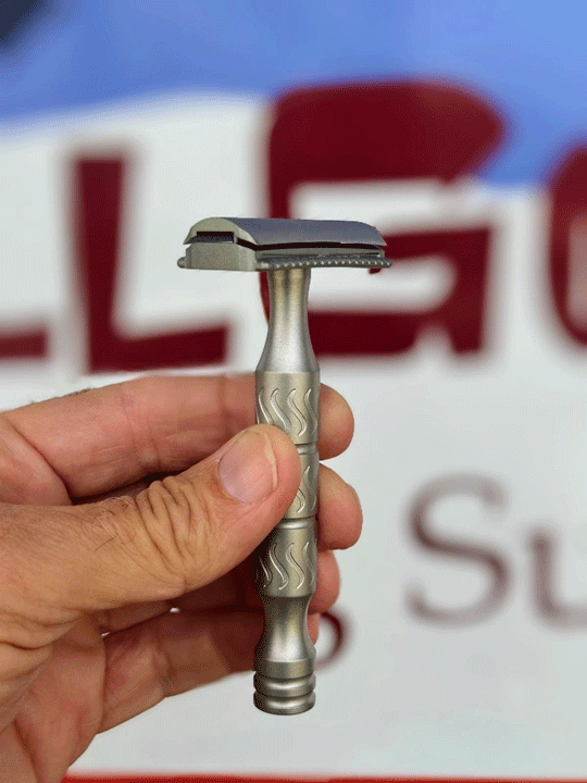 Seygus Zeppelin 9/9 Safety Razor -Matte Stainless Steel