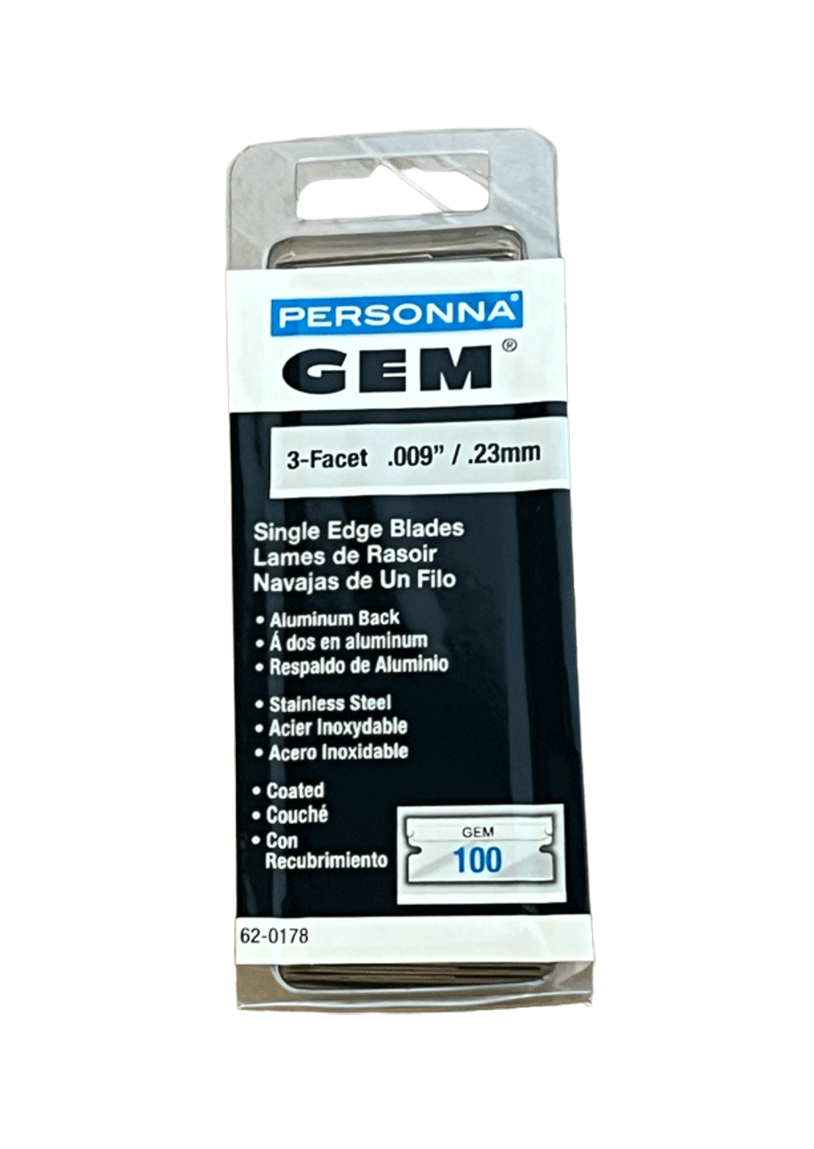 Personna GEM Coated and Wrapped Single Edge Blades (Pack of 100)