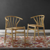 EEI-4168 Flourish Spindle Wood Dining Side Chair Set of 2 by Modway