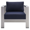 EEI-4225 Shore Sunbrella&reg; Fabric Aluminum Outdoor Patio Armchair by Modway