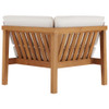 EEI-4258-NAT-WHI-SET Bayport 3-Piece Outdoor Patio Teak Wood Sectional Sofa Set by Modway