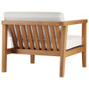 EEI-4258-NAT-WHI-SET Bayport 3-Piece Outdoor Patio Teak Wood Sectional Sofa Set by Modway