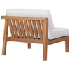 EEI-4258-NAT-WHI-SET Bayport 3-Piece Outdoor Patio Teak Wood Sectional Sofa Set by Modway