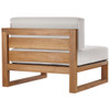 EEI-4619-NAT-WHI-SET Upland 5-Piece Outdoor Patio Teak Wood Sectional Sofa Set by Modway