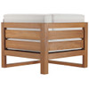 EEI-4619-NAT-WHI-SET Upland 5-Piece Outdoor Patio Teak Wood Sectional Sofa Set by Modway